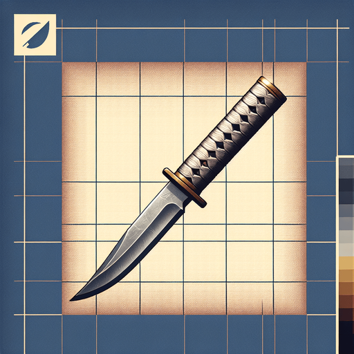 日本の包丁.
Single Game Texture. In-Game asset. 2d. Blank background. High contrast. No shadows.