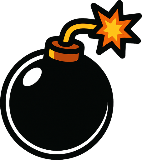 Bomb.
In-Game asset.  2d.  High contrast.  No shadows