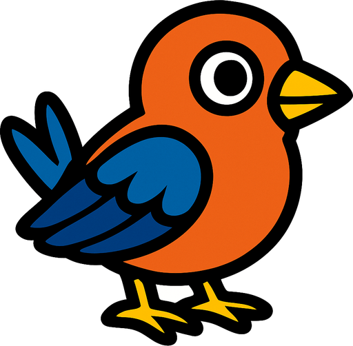 Bird.
In-Game asset.  2d.  High contrast.  No shadows