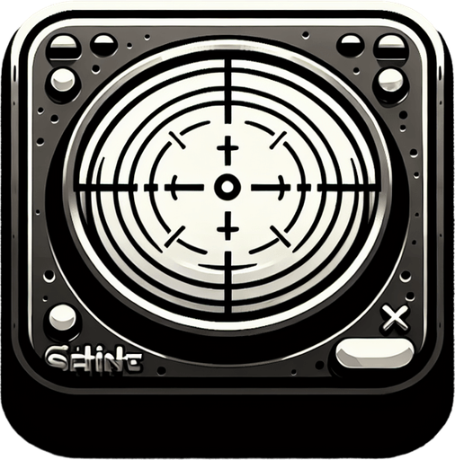 Shoot button.
Single Game Texture. In-Game asset. 2d. Blank background. High contrast. No shadows.