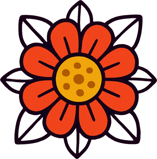 Çiçek kuş bakışı.
In-Game asset.  2d.  High contrast.  No shadows