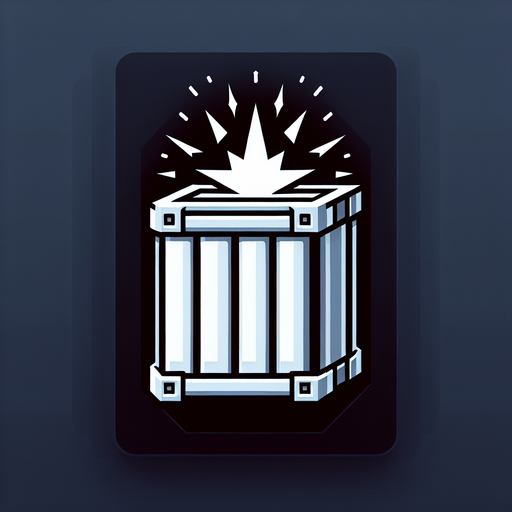 Контейнер с энергией.
Single Game Texture. In-Game asset. 2d. Blank background. High contrast. No shadows.