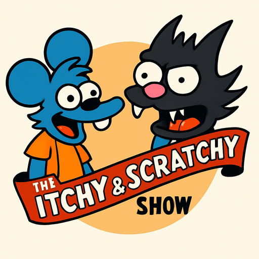 Itchy and scratchy show!.
In-Game asset.  2d.  High contrast.  No shadows