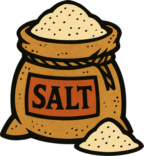 ortaçağ ticari tuz.
In-Game asset.  2d.  High contrast.  No shadows