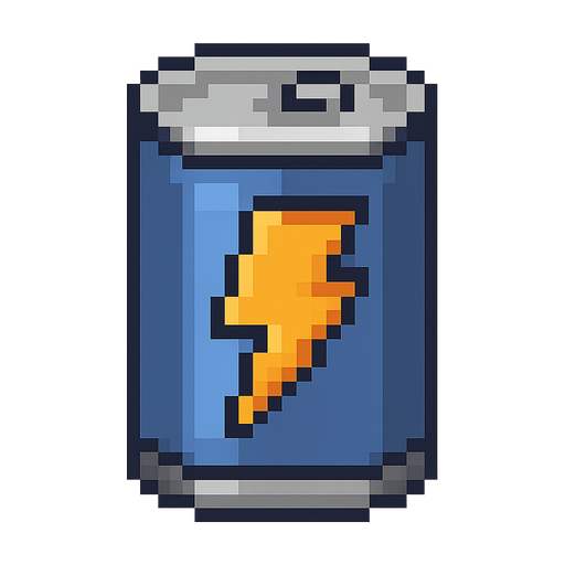 pixel art 2D speed drink. No background. Transparent background. Blank background. No shadows. 2d. In-Game asset. flat