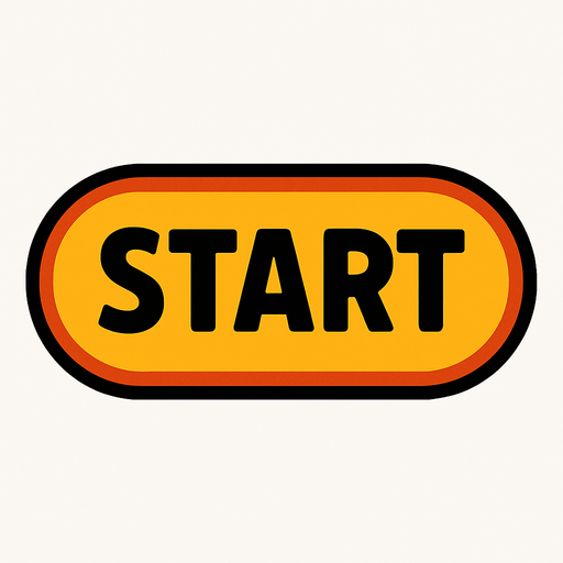 Start button.
In-Game asset.  2d.  High contrast.  No shadows