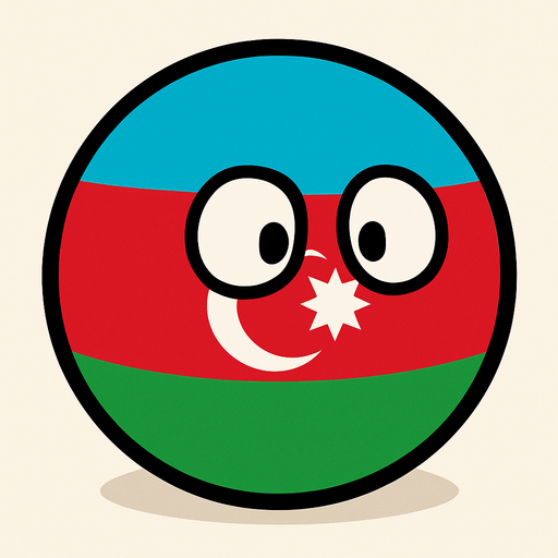 azerbaijan ball.
In-Game asset.  2d.  High contrast.  No shadows
