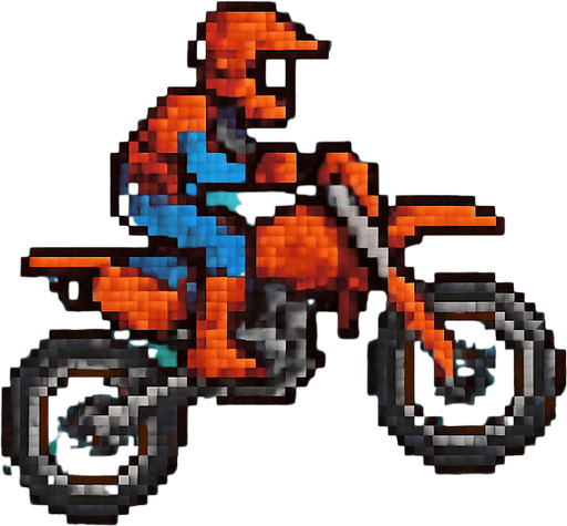 16 bit image of motor cross.
In-Game asset.  2d