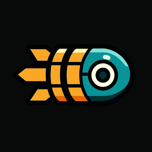 Robot bullet 2d game.
In-Game asset.  2d.  High contrast.  No shadows