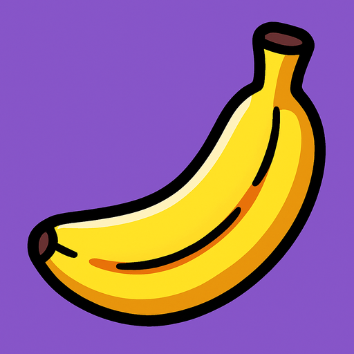 Banana.
In-Game asset.  2d.  High contrast.  No shadows