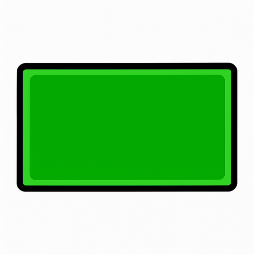 green rectangle.
In-Game asset.  2d.  High contrast.  No shadows