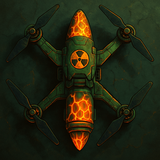 toxic lava bomber drone top view