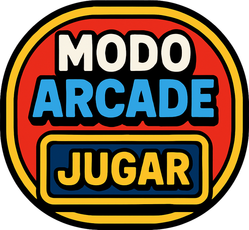MODO ARCADE, boton de seleccion de modo de juego.
In-Game asset.  2d.  High contrast.  No shadows