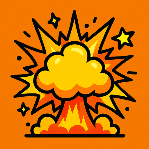 Explosion.
In-Game asset.  2d.  High contrast.  No shadows