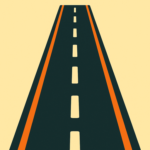 Dikey bir yol yap kara yolu.
In-Game asset.  2d.  High contrast.  No shadows