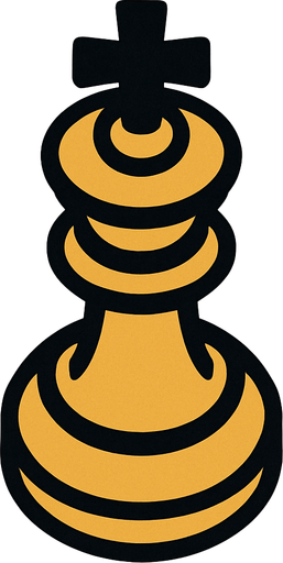 Chess king view from above.
In-Game asset.  2d.  High contrast.  No shadows
