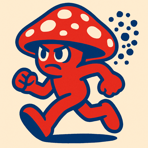 sporeRunner image.
2d.  High contrast.  No shadows