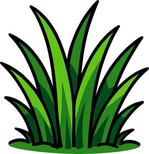 Çimen.
In-Game asset.  2d.  High contrast.  No shadows