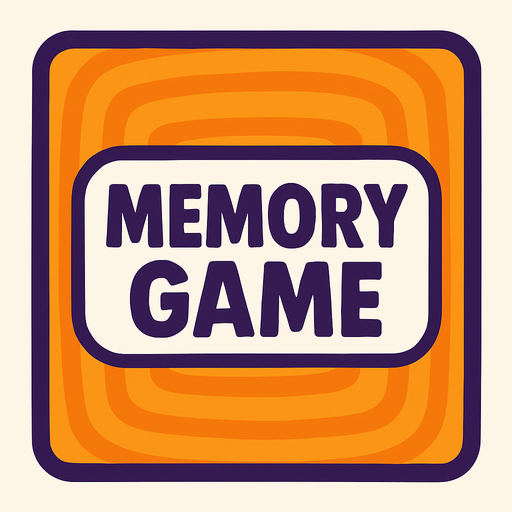Create an image for a memory game's card's back.
In-Game asset.  2d.  High contrast.  No shadows