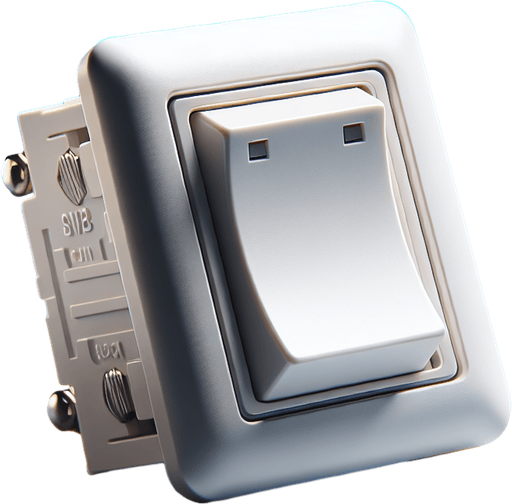 matte white rockerSwitch front view.