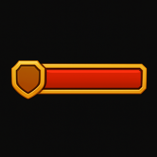 HP BAR - yazısız.
In-Game asset.  2d.  High contrast.  No shadows
