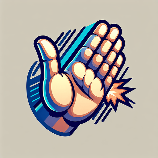 A hand with fingers will be slaps.
Single Game Texture. In-Game asset. 2d. Blank background. High contrast. No shadows.