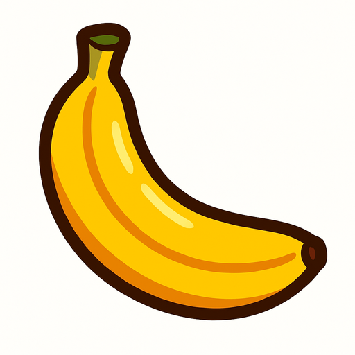 banana.
In-Game asset.  2d.  High contrast.  No shadows