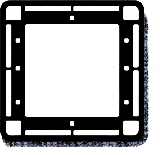 White square with small shade. 2d..
Single Game Texture. In-Game asset. 2d. Blank background. High contrast. No shadows.