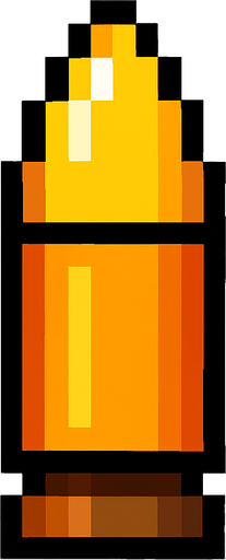 pixel bullet upwards.
In-Game asset.  2d.  High contrast.  No shadows