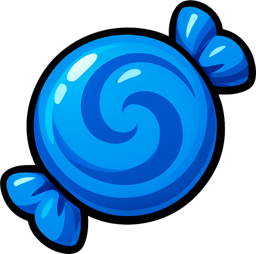 circle blue candy.
In-Game asset.  2d.  High contrast.  No shadows