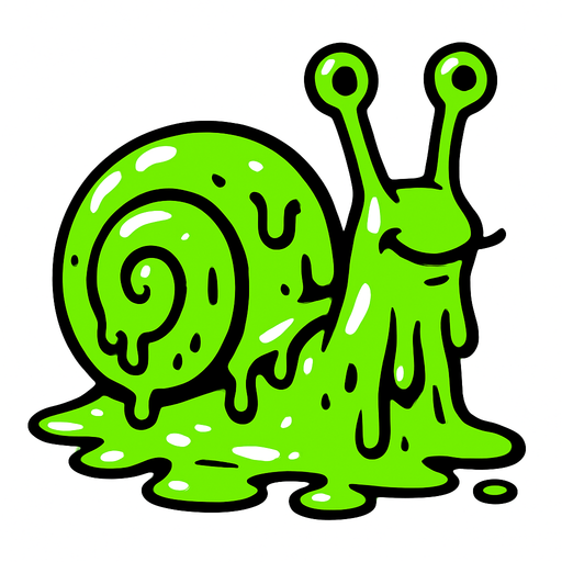 slimeSnail.
2d.  High contrast.  No shadows