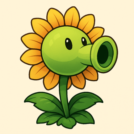Un lanza guisantes fusionado cun un girasol de plantas vs zombies fusion.
In-Game asset.  No shadows