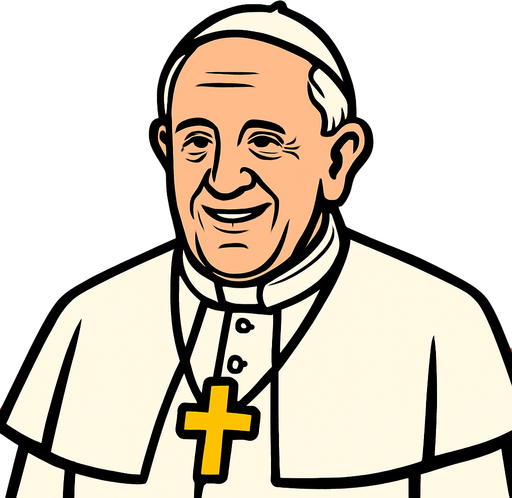 Pope Francis.
In-Game asset.  2d.  High contrast.  No shadows