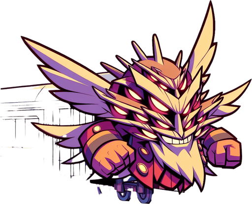 Train like enemy, ambitious villain,  looks like Train cartoonish boss, realistic and detailles.
Single Game Texture.  In-Game asset.  2d.  Blank background.  High contrast.  No shadows