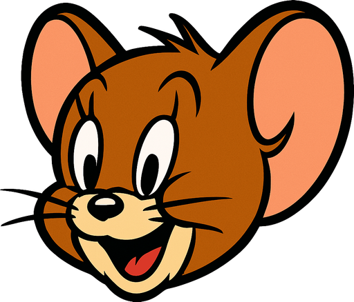 Tom ve Jerry çizgi filminden jerry'nin kafasını oluştur.
In-Game asset.  High contrast.  No shadows