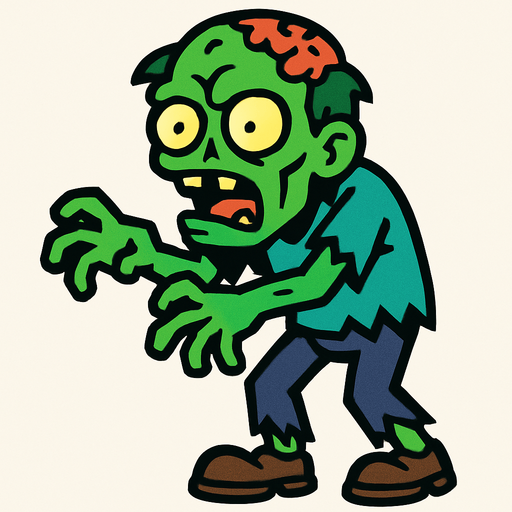 draw me zombie enemie.
In-Game asset.  2d.  High contrast.  No shadows