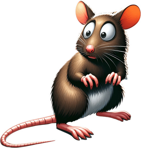 rat hit with a shuriken