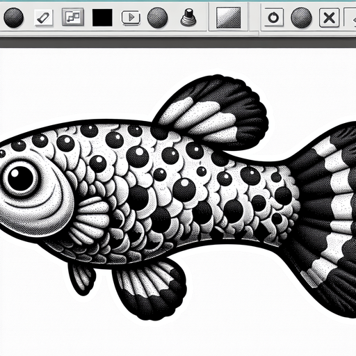 Guppy fish.
Single Game Texture. In-Game asset. 2d. Blank background. High contrast. No shadows.