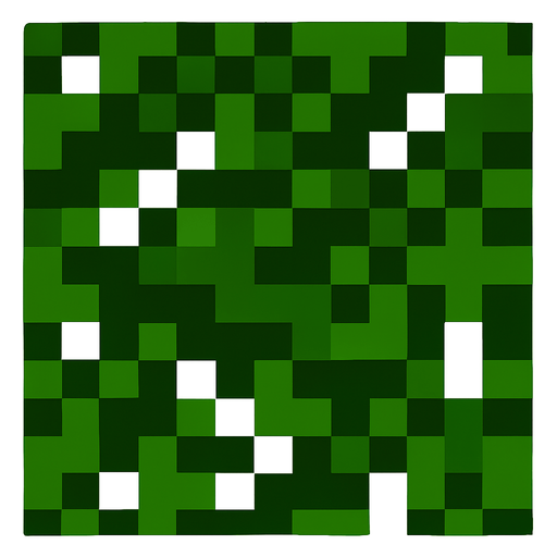 minecraft leaf.
In-Game asset.  2d.  High contrast.  No shadows
