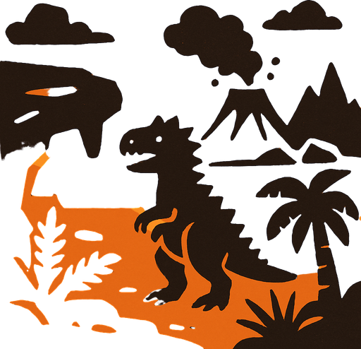 target area prehistoric.
In-Game asset.  2d.  High contrast.  No shadows