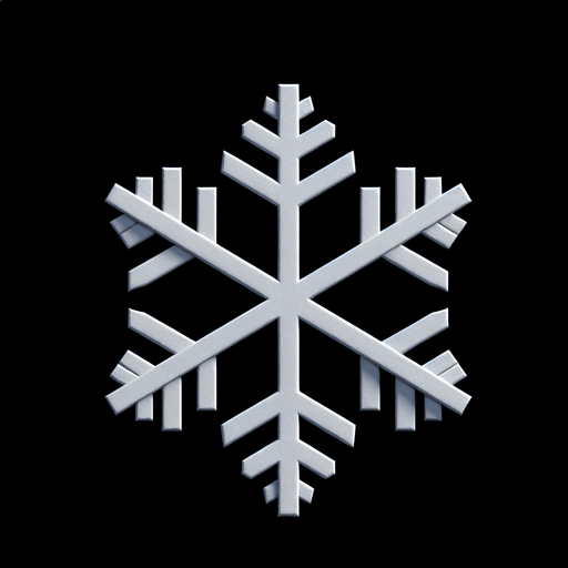 Snow flake. simple. white. Blank background. High contrast. No shadows. Single Game Texture. In-Game asset. 2d. Single Game Texture. In-Game asset. 2d. Blank background. High contrast. No shadows.