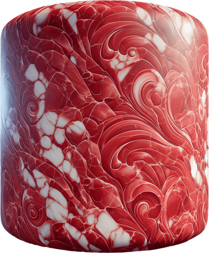 red marble.
Single Game Texture. In-Game asset. 2d. Blank background. High contrast. No shadows.