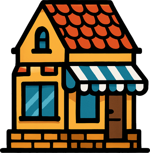 building.
In-Game asset.  2d.  High contrast.  No shadows