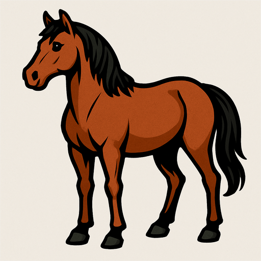 Horse.
In-Game asset.  2d.  High contrast.  No shadows
