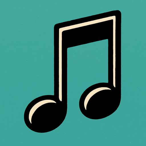 piano notası.
In-Game asset.  2d.  High contrast.  No shadows