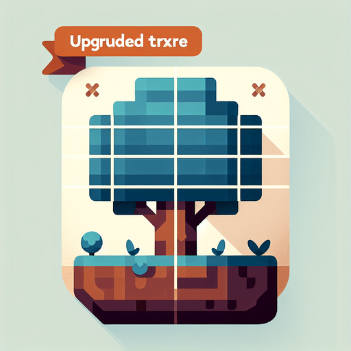 improve_tree_upgrde.
Single Game Texture.  In-Game asset.  2d.  Blank background.  High contrast.  No shadows