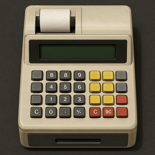 Üstten Bakış Yazar Kasa - Yazısız - Gerçekçi.
In-Game asset.  2d.  High contrast.  No shadows