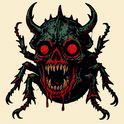 escarabajo de terror.
In-Game asset.  High contrast.  No shadows