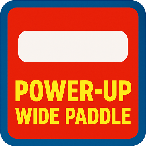 Powerup wide paddle.
In-Game asset.  2d.  High contrast.  No shadows