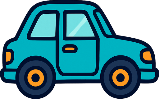 Carro 2d.
In-Game asset.  2d.  High contrast.  No shadows